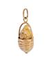 RUSSIAN 88 GILT SILVER AND RUBY STONE EGG PENDANT PIC-0