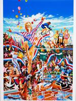 AMERICAN SUMMER OLYMPIC GAMES PRINT BY HIRO YAMAGATA