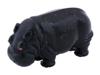 RUSSIAN OBSIDIAN CARVED FIGURE OF A HIPPO PIC-0