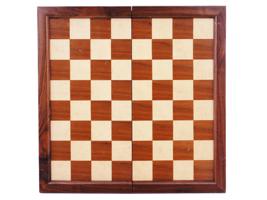 VINTAGE CHESS BOARD WITH CARVED WOOD GAME PIECES