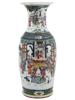 LARGE QING ERA CHINESE FAMILLE VERTE PORCELAIN VASE PIC-1