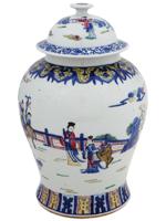 LARGE CHINESE REPUBLIC PERIOD LIDDED PORCELAIN JAR