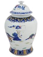 LARGE CHINESE REPUBLIC PERIOD LIDDED PORCELAIN JAR