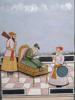 ANTIQUE INDIAN MUGHAL MINIATURE PAINTING PIC-1