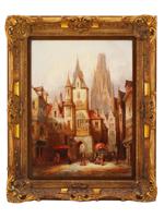 ANTIQUE FRENCH EVREUX PAINTING BY HENRI SCHAFER