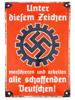 WWII NAZI GERMAN LABOUR FRONT ENAMEL IRON STREET SIGN PIC-0