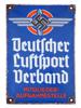 WWII NAZI GERMAN AIR SPORTS ENAMEL IRON STREET SIGN PIC-0