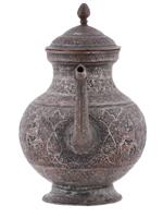 19TH C ANTIQUE ISLAMIC OTTOMAN TURKEY COPPER JUG