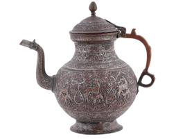 19TH C ANTIQUE ISLAMIC OTTOMAN TURKEY COPPER JUG