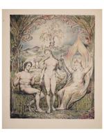 RELIGIOUS ENGLISH COLORED PRINT BY WILLIAM BLAKE