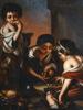 ANTIQUE 19TH C OIL ON TIN PAINTING AFTER MURILLO PIC-1