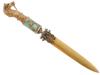 RUSSIAN GILT SILVER ENAMEL RUBY STONE LETTER OPENER PIC-2