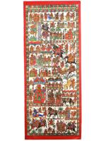 INDIAN NARRATIVE PABUJI KI PHAD SCROLL PAINTING