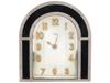 MIDCENT STEEL AND GREEN MARBLE CARTIER DESK CLOCK PIC-1