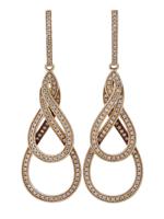 PAIR OF 14K GOLD AND DIAMONDS EARRINGS