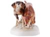 LARGE CZECH ROYAL DUX PORCELAIN HOUND DOGS STATUE PIC-2