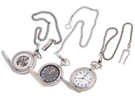 VINTAGE COLIBRI ZHONGFA POCKET WATCHES WITH CHAINS