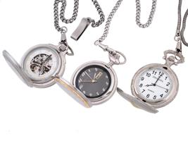 VINTAGE COLIBRI ZHONGFA POCKET WATCHES WITH CHAINS