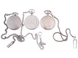 VINTAGE COLIBRI ZHONGFA POCKET WATCHES WITH CHAINS