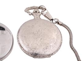 VINTAGE COLIBRI ZHONGFA POCKET WATCHES WITH CHAINS