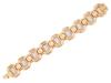 JUDITH LEIBER MAMA GEM GOLD PLATED LINK BRACELET PIC-3