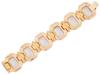 JUDITH LEIBER PAPA GEM GOLD PLATED LINK BRACELET PIC-4