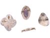 VINTAGE MEXICAN STERLING SILVER AMETHYST BROOCHES PIC-2