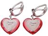 BACCARAT BABY COEUR TOURMALINE HEART CLIP ON EARRINGS PIC-1