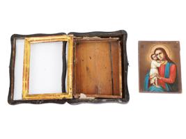 ANTIQUE RUSSIAN ICON RECOVERY OF THE DEAD FRAMED