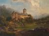 ANTIQUE 19TH C SIGNED AMERICAN OIL PAINTING CASTLE PIC-1