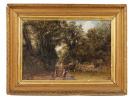 ANTIQUE LANDSCAPE PAINTING BY HERMANN HERZOG