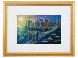 BROOKLYN BRIDGE SERIO LITHOGRAPH BY CHEN ALEXANDER