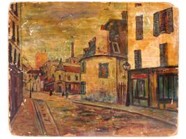 PARIS VIEW OIL PAINTING AFTER MAURICE UTRILLO