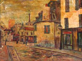 PARIS VIEW OIL PAINTING AFTER MAURICE UTRILLO