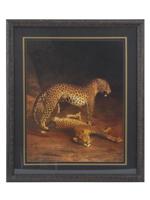 FRAMED LEOPARD PRINT AFTER JACQUES LAURENT AGASSE