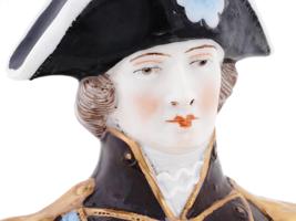 ANTIQUE GERMAN PORCELAIN BUST OF ADMIRAL LORD NELSON