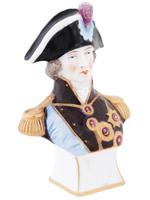 ANTIQUE GERMAN PORCELAIN BUST OF ADMIRAL LORD NELSON