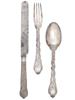 ANTIQUE ENGLISH DOBSON PICCADILLY SILVER CUTLERY SET PIC-1