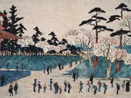 ANTIQUE JAPAN UKIYO E WOODBLOCK PRINT BY HIROSHIGE