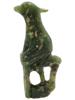 ANTIQUE CHINESE CARVED SPINACH JADE BIRD FIGURINE PIC-0