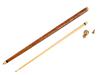 FOLDING WOODEN BILLIARD CUE WITH CARVED PATTERN PIC-2