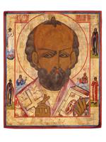 ANTIQUE RUSSIAN ORTHODOX SAINT NICHOLAS ICON