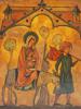 MEDIEVAL REVIVAL ICON PAINTING FLIGHT INTO EGYPT PIC-1