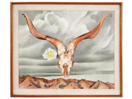 RAMS HEAD OFFSET LITHOGRAPH AFTER GEORGIA O KEEFFE