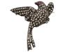 VINTAGE SILVER BIRD BROOCH WITH PEARL AND GARNET SEEDS PIC-1