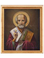 ANTIQUE RUSSIAN ORTHODOX ICON OF SAINT NICHOLAS