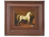 PORTRAIT OF HORSE OIL PAINTING SIGNED BY M POULAS PIC-0