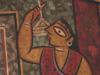 INDIAN TEMPERA PAINTING BY JAMINI ROY W CERTIFICATE PIC-4