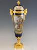 19TH C FRENCH SEVRES PORCELAIN GILT BRONZE URN PIC-0