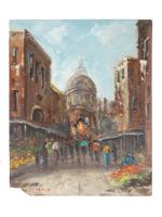 ROBERTO CARIGNANI ITALIAN OIL ON BOARD PAINTING